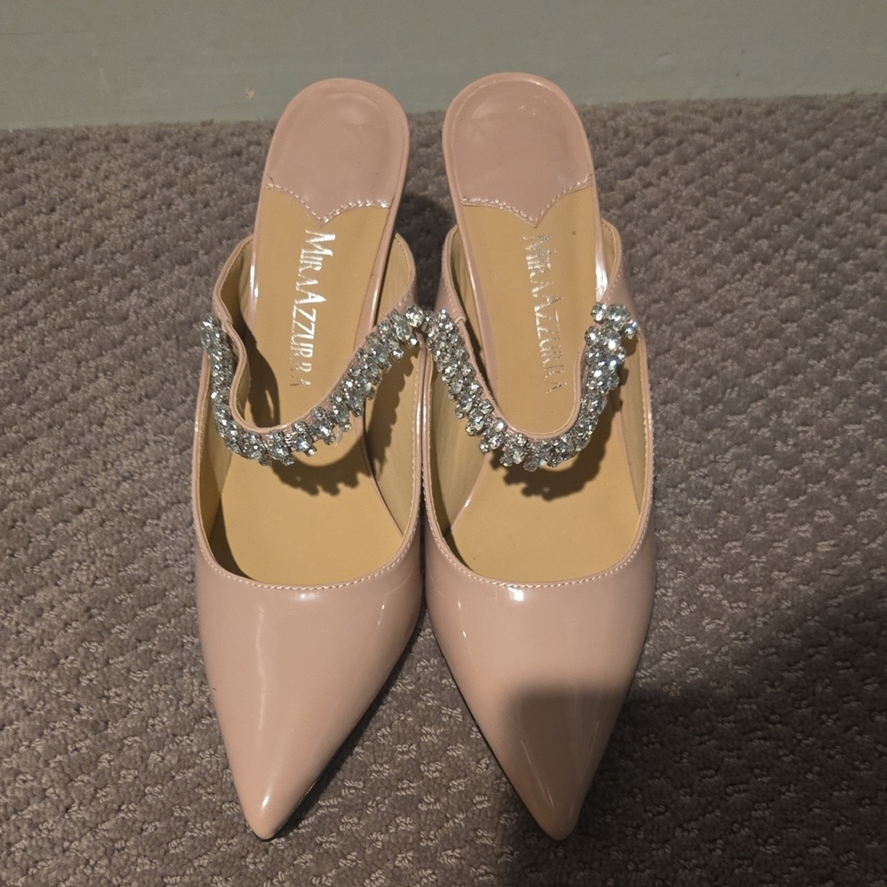 Nude Embellished Heels